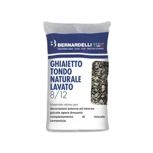 Premium Ghiaino Fiume 8/12 mm Aggregato Naturale Umido Lavato Vagliato Sacco 25 kg