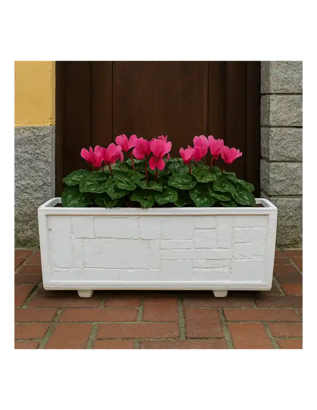 Fioriera Giardino Cemento Effetto Pietra L.100xP.40xH.43 cm Serie Gargano Nu Kopen
