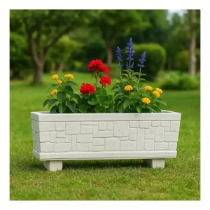 Bestel Nu Fioriera Giardino Cemento Effetto Pietra L.101xP.30xH.34 cm Serie Valle d‘Itria