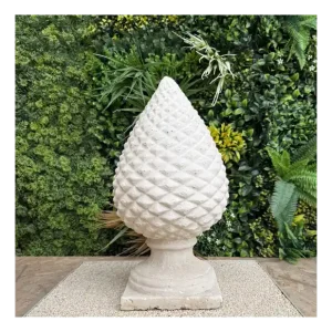 Pigna Salentina Cemento Bianco 19 x 19 x H.46 cm Arredo Giardino Esterni Premium