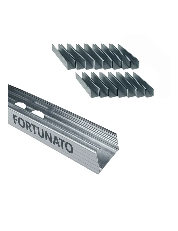 Nieuw Montante C Standard 2 m Profilo Preforato Sp 0,6 mm Fissaggio Cartongesso 16 Pz 1 pz., 15 x 48 x 15 mm