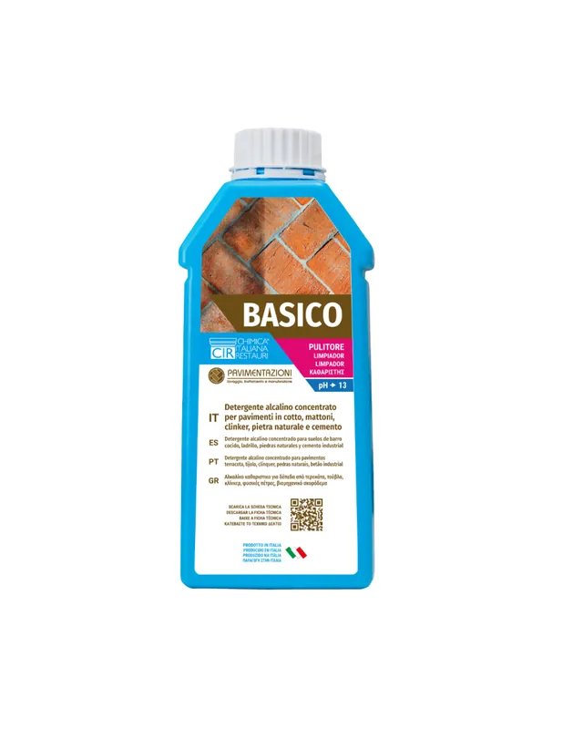 Hoge Kwaliteit Detergente alcalino concentrato sgrassante per pavimenti da 1 lt Basico