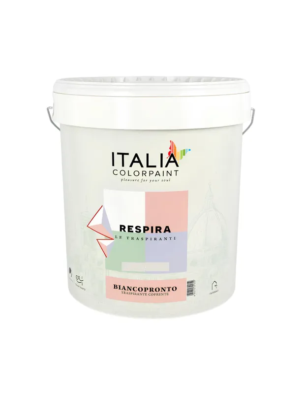 Populair Idropittura Traspirante Coprente Bianca Vari Formati Respira Biancopronto 1 pz., 2.5 lt