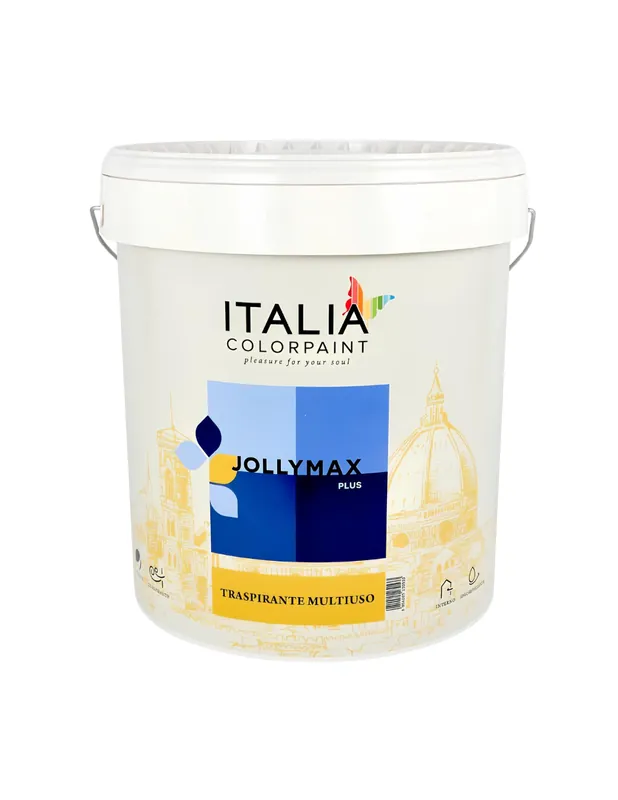 Finale Uitverkoop Idropittura Murale Traspirante Multiuso Bianca Jollymax Plus Vari Formati 1 pz., 2.5 lt