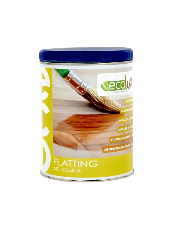 Tijdelijk Beschikbaar Ecolux Flatting Ad Acqua Vernice Legno Satinata Trasparente 1 pz., 0,750 lt
