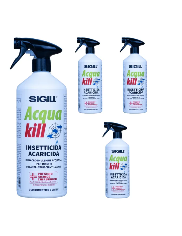 Insetticida Acaricida Acqua Kill Insetti Striscianti Volanti Acari 500ml 4 Pezzi Koop Online