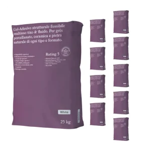 Goedkoop Gel Adesivo Strutturale Flessibile Bianco 25 Kg Incollaggio Confezione 10 Sacchi