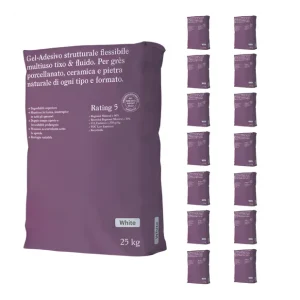 Gel Adesivo Strutturale Flessibile Bianco 25 Kg Incollaggio Confezione 15 Sacchi Nieuw