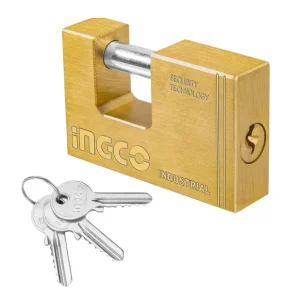 Gereduceerde Prijs Lucchetto Rettangolare Ottone Massiccio Cilindro Acciaio 3 Chiavi Sicurezza 1 pz., 60 mm
