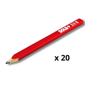 Op = Op Matita Carpentiere ZB 30 HB Rossa Tratto Netto Preciso Confezione 20 pezzi