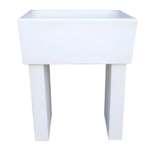 Pilozza Calcestruzzo Cemento Serie Ostuni 60 x 47 x H 30 cm Con Piedi Direct Beschikbaar