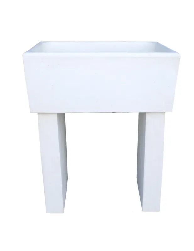 Pilozza Calcestruzzo Cemento Serie Ostuni 60 x 47 x H 30 cm Con Piedi Direct Beschikbaar