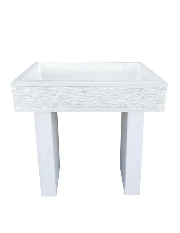 Uitverkoop Pilozza Serie Grecale Cemento Calcestruzzo L.70 x P.35 x H.16 Cm Con Piedi