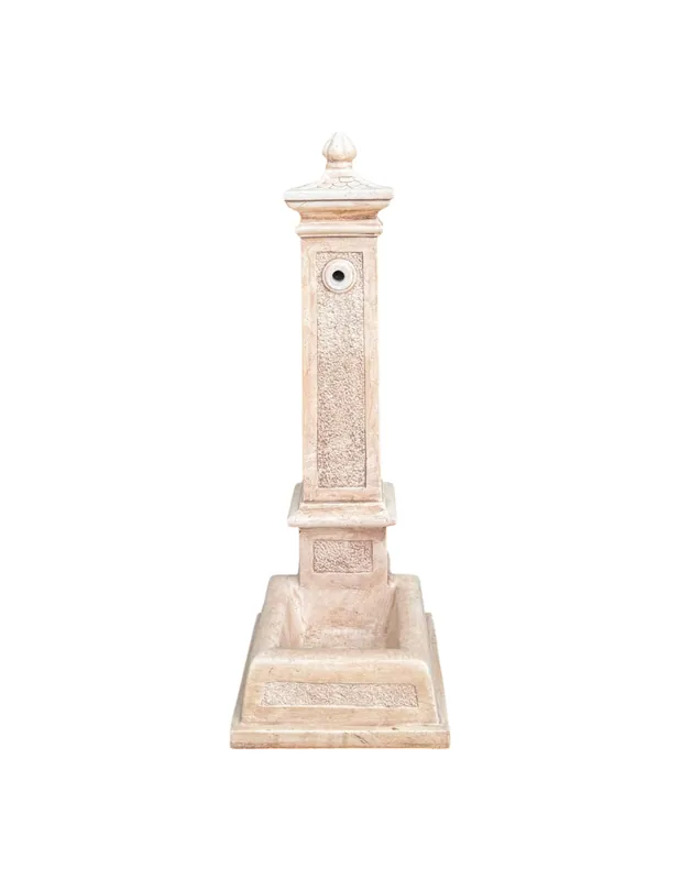 Beperkte Voorraad Fontana Calcestruzzo Cemento Senza Rubinetto 28x36xH.80cm Modello Emone Esterno