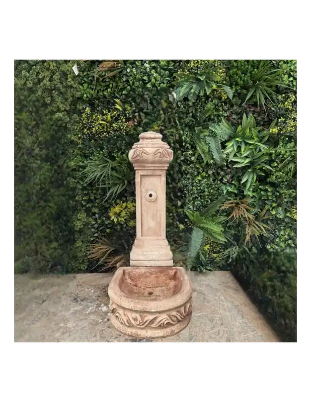 Aanbieding Fontana Calcestruzzo Cemento Senza Rubinetto 51x62xH.120cm Modello Spagnola
