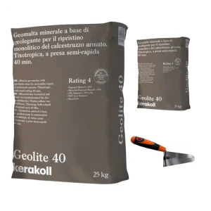 Geomalta Minerale Tixotropica 2 Sacchi Da 25 kg Cazzuola Punta Tonda 16 cm Nieuw