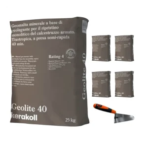 Geomalta Minerale Tixotropica 5 Sacchi Da 25 kg Cazzuola Punta Tonda 16 cm Beperkt Aanbod