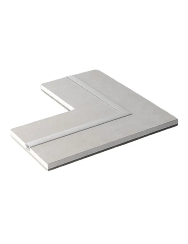Op = Op Semilavorato Cartongesso Fibra Alluminio Luce Led Raccordo Angolo 14,5x29x29 cm