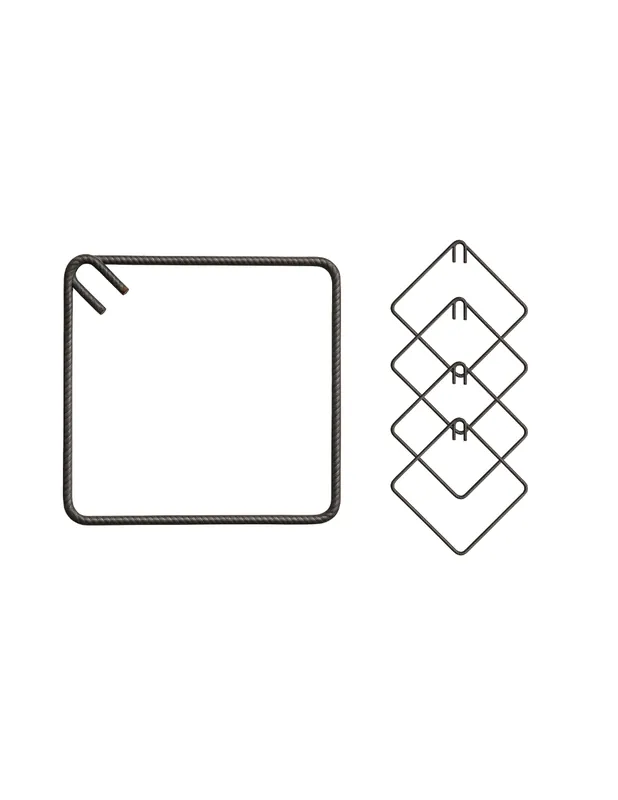 Staffe Antisismiche Armatura Ferro 35x35 cm Strutture Cemento Formati Multipli 1 pz., 5 Beperkt Aanbod