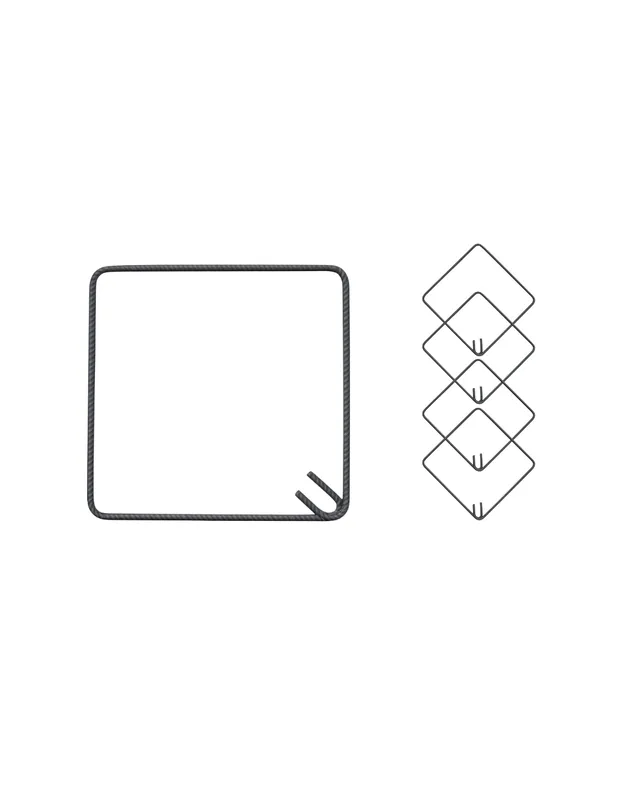 Beste Prijs Staffe Antisismiche Armatura Ferro 40x40 cm Strutture Cemento Formati Multipli 1 pz., 5