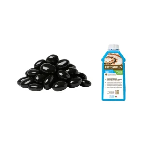 Speciale Aanbieding Ciottoli Nero Ebano Effetto Bagnato Brillante Con CIR TONO PLUS Protettivo 1 pz., 40/60, 5 kg + 1 L
