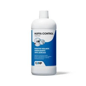 CAMP MUFFA CONTROL Fissativo Isolante Acrilico Antimuffa 1 Litro Express Levering
