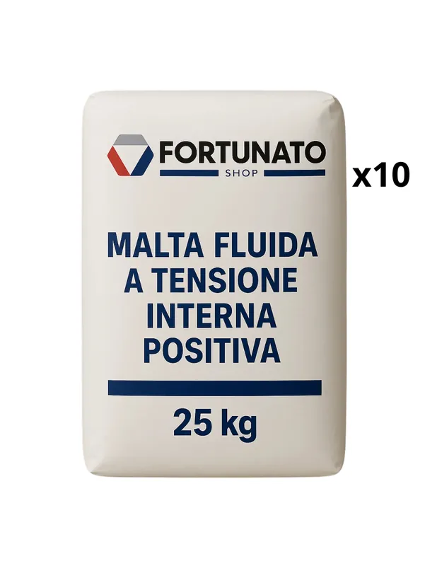 Laatste Versie Malta Fluida Premiscelata Espansiva Ancoraggi Ripristino 10 Confezioni 25 Kg