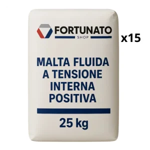 Premium Malta Fluida Premiscelata Espansiva Ancoraggi Ripristino 15 Confezioni 25 Kg