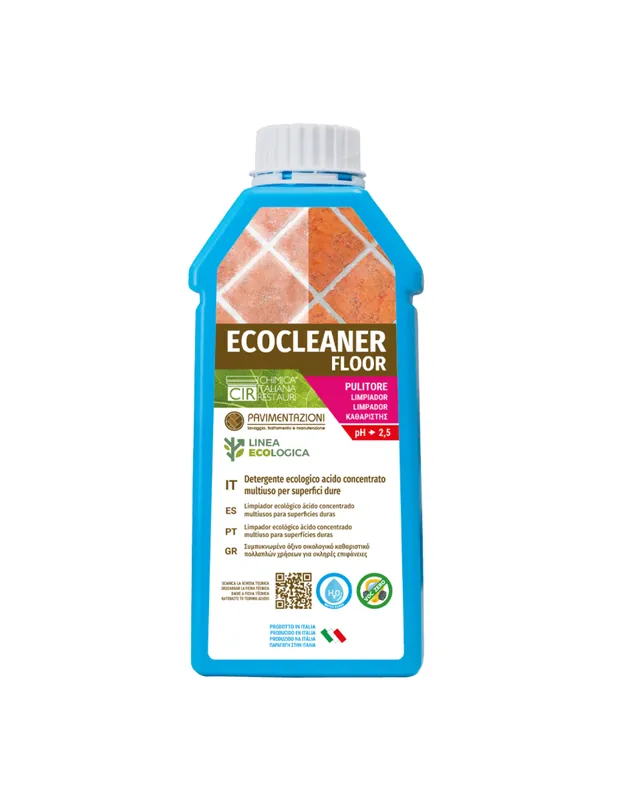 Express Levering Detergente Ecologico Sporco Ostinato Residui Posa Superfici Dure ECOCLEANER FLOOR 1 pz., 1 lt