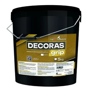 Dagaanbieding Adesivo Monocomponente Base Acqua Decoras Grip Pareti Pavimenti Secchio 5 Kg