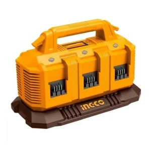 Caricabatterie Portatile 20V 4AH 6 Porte Ricarica Rapida Sicura Elettroutensili Finale Uitverkoop