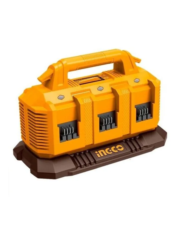 Caricabatterie Portatile 20V 4AH 6 Porte Ricarica Rapida Sicura Elettroutensili Finale Uitverkoop