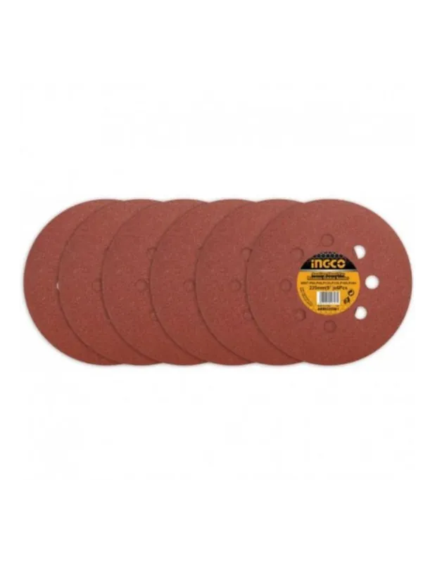Carta abrasiva per levigatrice grana 60 a 240 diametro 225 confezione 6 pezzi Premium