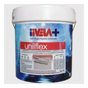Veilige Betaling Guaina Liquida Uniiflex Piastrellabile Impermeabilizzante Pronta all‘uso Bianca 1 pz., 5 Kg