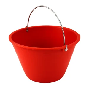 Weekendaanbieding Calderina Secchio Muratore Plastica Rosso 12 L Diametro 34 cm Manico Metallo