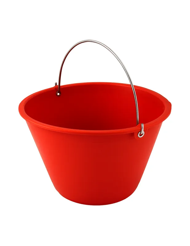 Weekendaanbieding Calderina Secchio Muratore Plastica Rosso 12 L Diametro 34 cm Manico Metallo