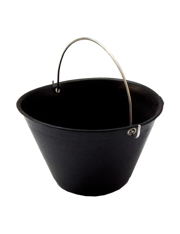Gereduceerde Prijs Calderina Secchio Muratore Plastica Nero 8 L Diametro 34 cm Manico Metallo