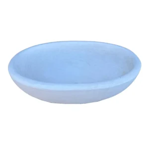 Superprijs Pilozza Lavabo Ovale Cemento Calcestruzzo L.60xP.40xH.20 cm Bianca Serie Ostuni