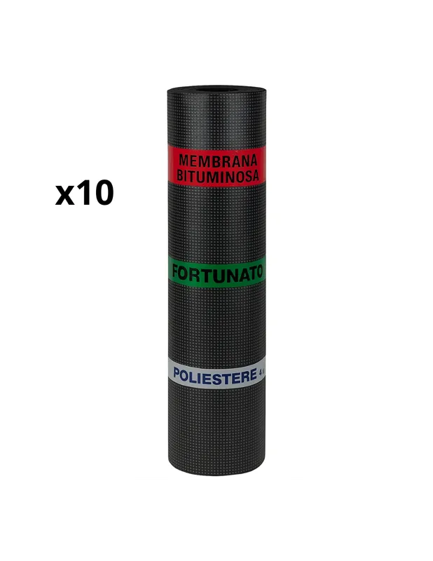 Exclusieve Aanbieding Guaina Bituminosa Poliestere 4 mm Impermeabilizzante CASASCIUTTA 10 Rotoli 1x10 m