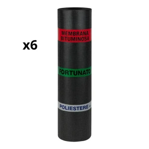 Gereduceerde Prijs Guaina Bituminosa Poliestere 4 mm Impermeabilizzante CASASCIUTTA 6 Rotoli 1x10 m