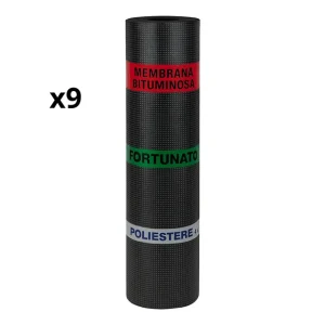 Guaina Bituminosa Poliestere 4 mm Impermeabilizzante CASASCIUTTA 9 Rotoli 1x10 m Premium