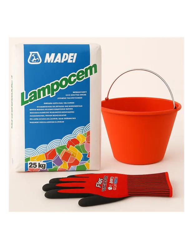 Kit Ancoraggi Rapidi Riparazioni Cemento Rapido 25 Kg Guanti XL Secchio D 36 cm Betrouwbaar