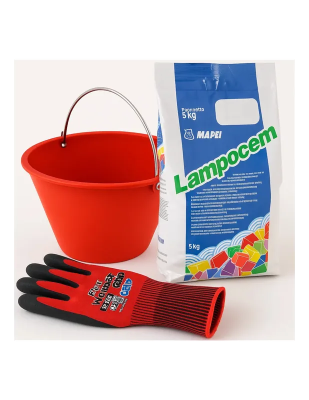 Kit Ancoraggi Rapidi Riparazioni Cemento Rapido 5 Kg Guanti XL Secchio D 36 cm Lage Kosten