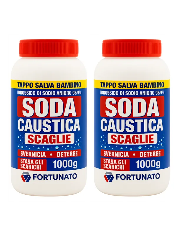 Betrouwbaar Disgorgante Potente per Scarichi e Forni Soda caustica da 1 Kg Pezzi 2