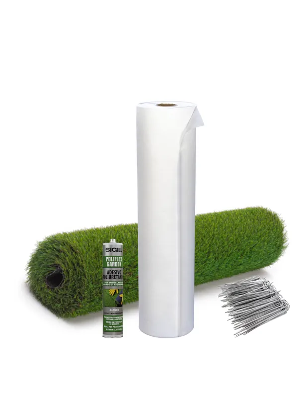 Prato 2 mt x 10 mt Fili 45 mm Tessuto Non Tessuto Adesivo 40 Picchetti Aanbieding