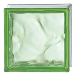 Actieprijs Vetromattone Effetto Ondulato Lime 190 x 190 x 80 mm Confezione 6 Pezzi