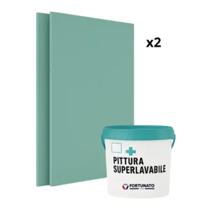 Alleen Vandaag Set 2 Idrolastre Cartongesso H2 BA13 1200x2000 Pittura Superlavabile 2,5 L