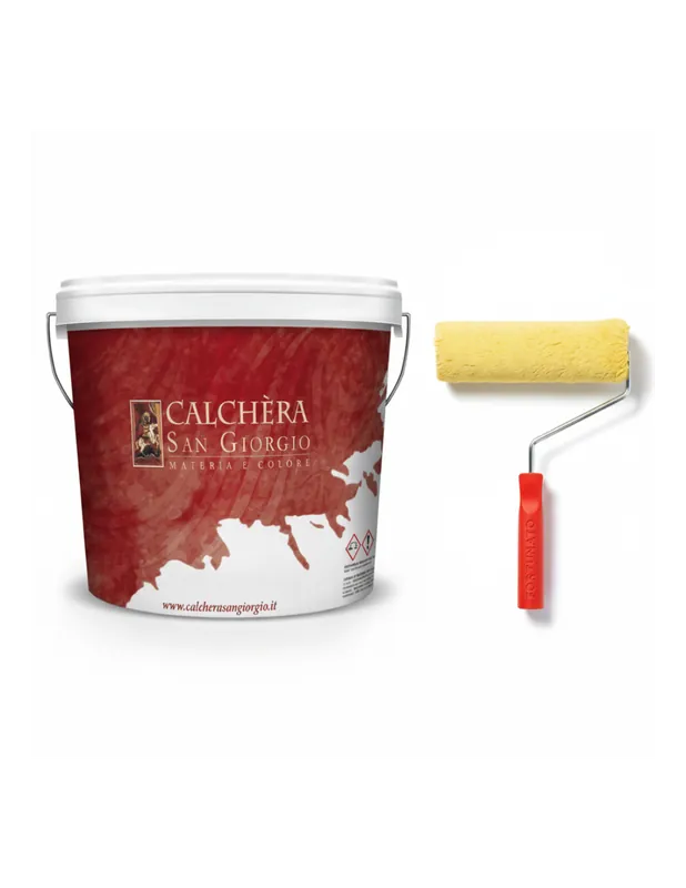 Snelle Levering Kit Pittura Naturale Antibatterica E Rullo In Lana Giallo 25 cm 1 pz., 5 Kg
