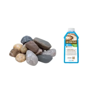 Kit Ciottoli Grigio Ghedi E Cir Tono Plus Effetto Bagnato 1 pz., 5 kg + 1 L, 20/30 Koopje