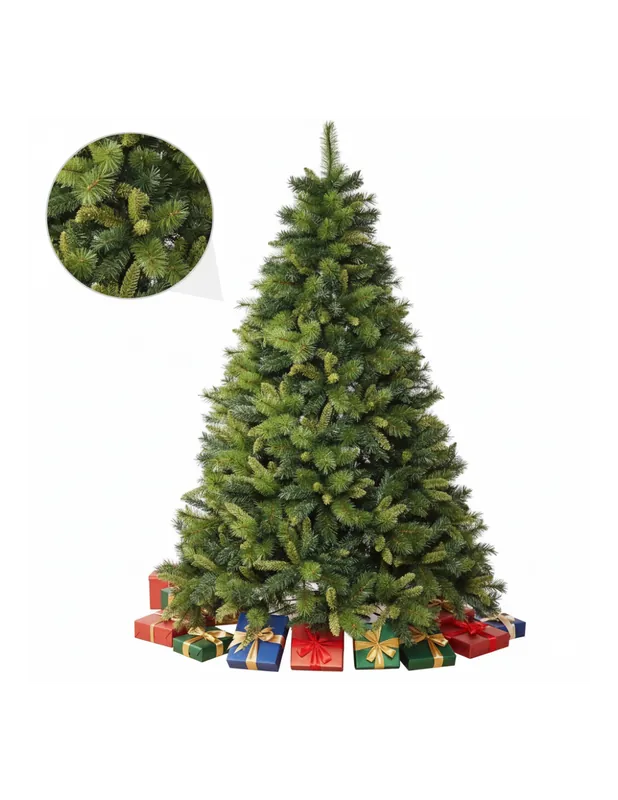 GranPino Albero Di Natale Imponente Con Chioma Ricca E Realistica Stile Americano 1 pz., H 180 Gratis Retour